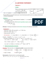 Term Spé F5 Cours Fonction Logarithme Néperien