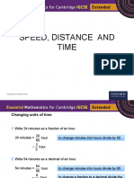 Speed Distance Time Igcse