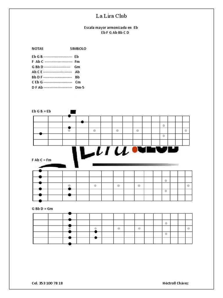 Escala Mayor Armonizada En Eb Pdf