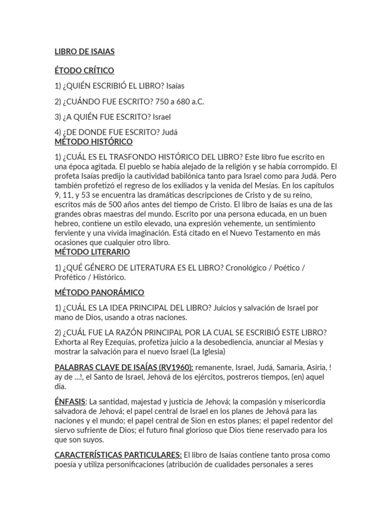 Profetas Mayores Isaias Y Ezequiel Descargar Gratis Pdf Libro De