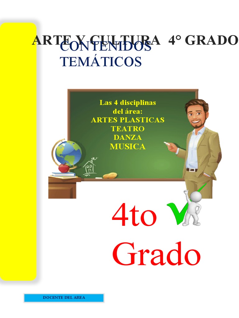 Arte y Cultura 4° Grado | PDF | Evaluación | Aprendizaje