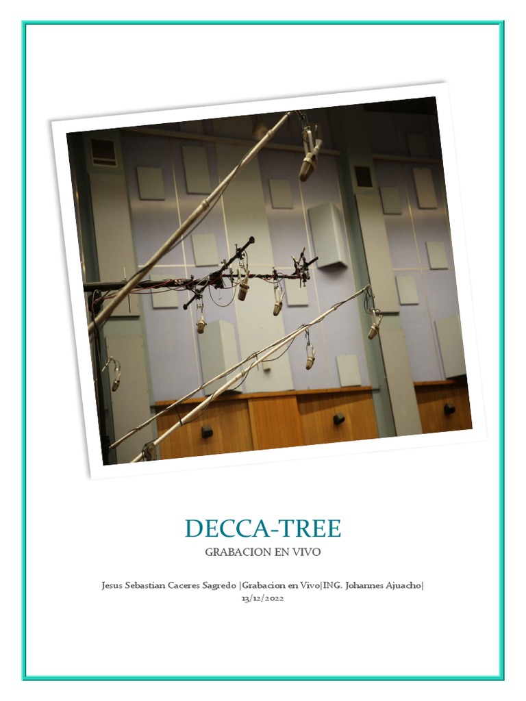 Técnica Decca Tree en Grabación Estéreo | PDF | Micrófono | Ingeniería ...