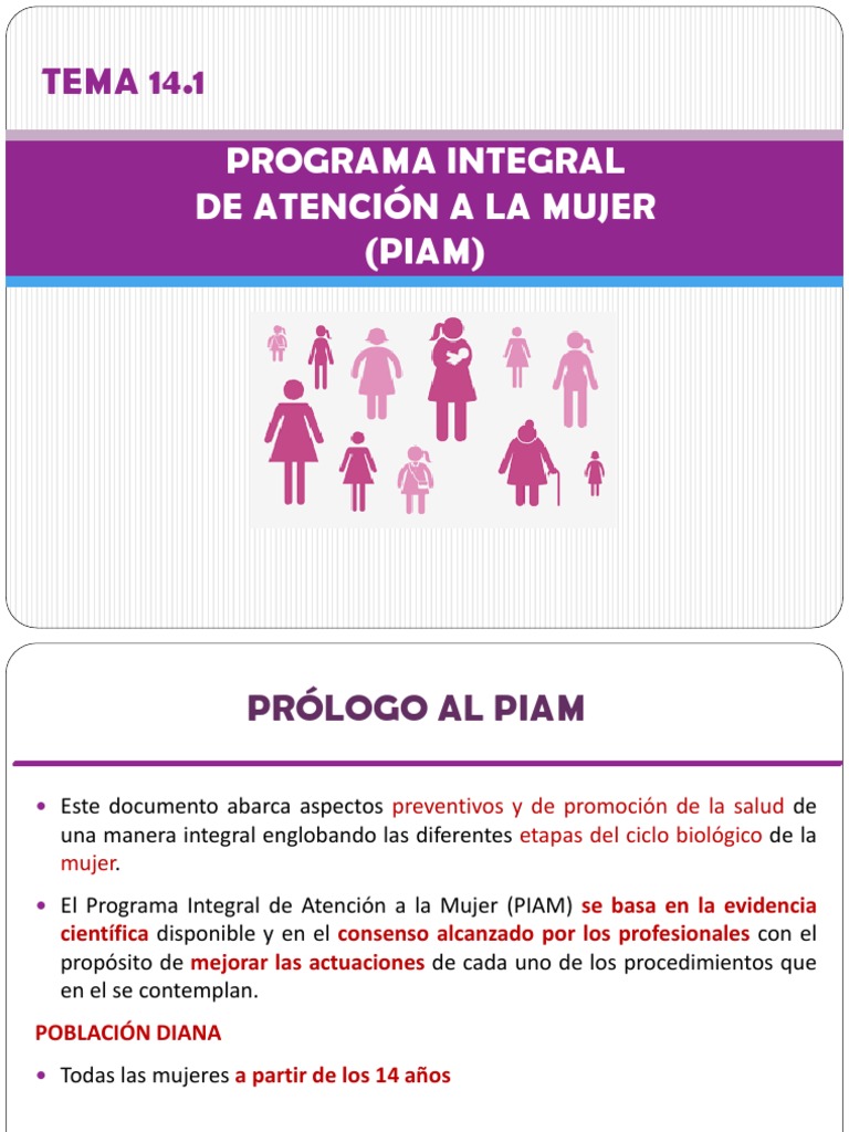 Tema 14.1 PIAM PDF | PDF | Cáncer de mama | Cáncer de cuello uterino