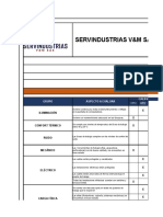 Evaluación condiciones de trabajo SERVINDUSTRIAS V&M