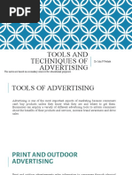 Tools and Techniques of Advertising