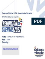 Dirección Distrital 21D04 Shushufindi-Educación: Invita A Usted Al Evento