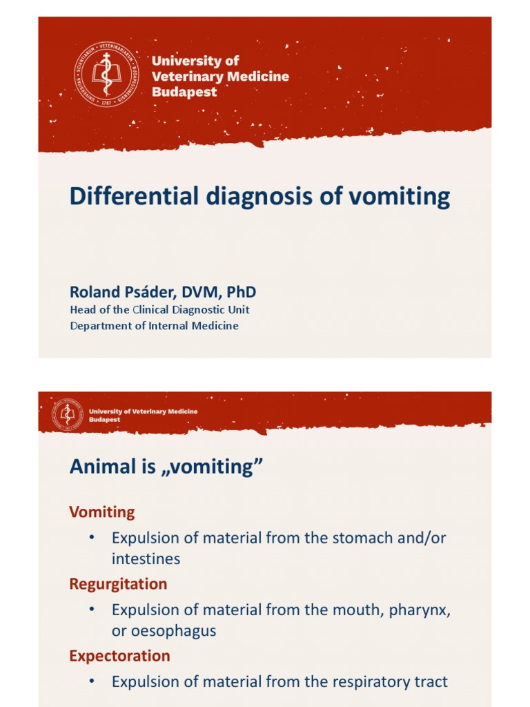 1Differential Diagnosis of Vomiting 2021 PsáderR SAM3 PDF Vomiting