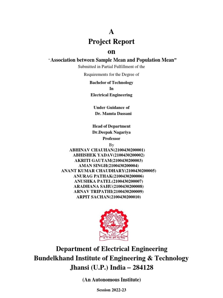 PROJECT REPORT SAMPLE FOR ENGINEERING STUDENTS intelligence overview
