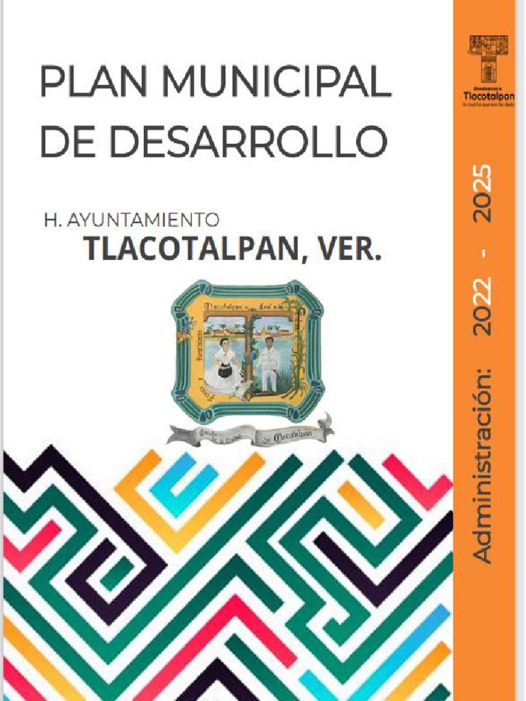 PMD Tlacotalpan Veracruz.2022 2025. PDF Gobierno local