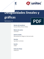 Genesis Aleman Tarea 3.1 Desigualdades Lineales y Graficas