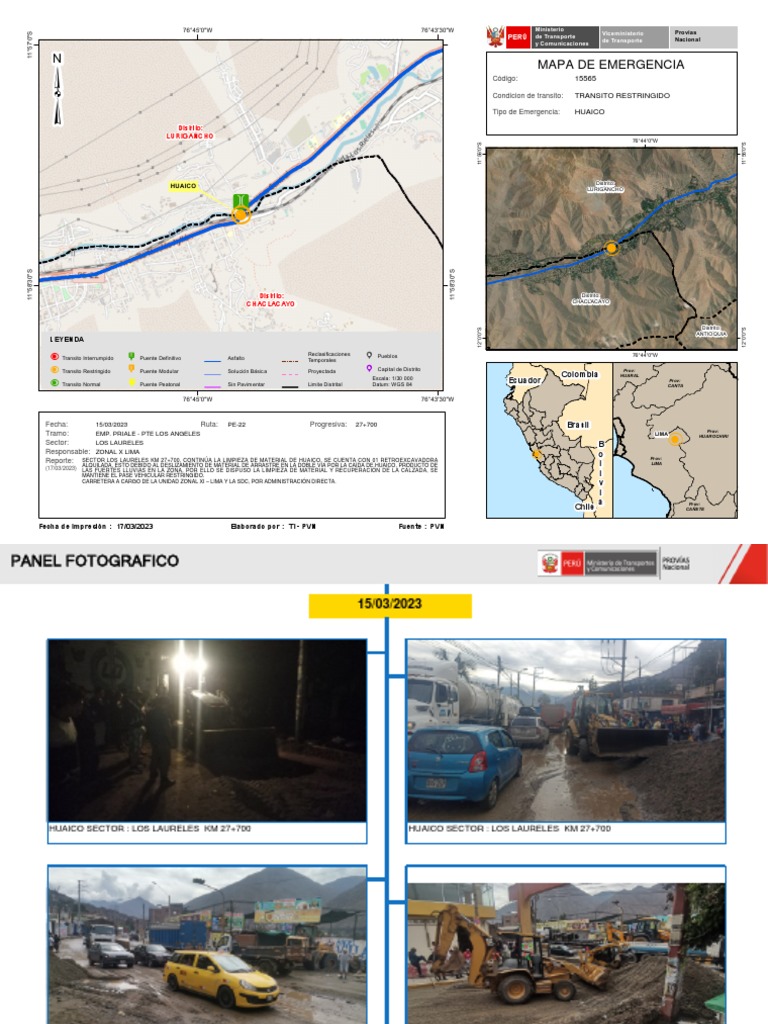 Reporte Emergencia Vial | PDF | Lima | Transporte de tierra