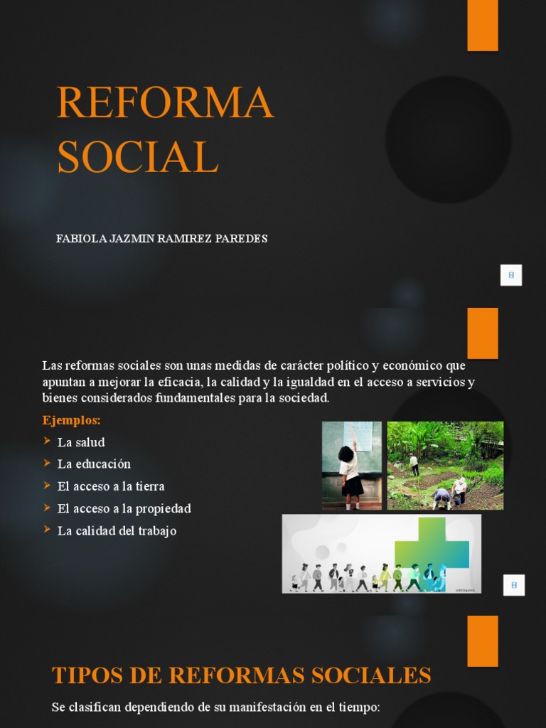 Tipos y Clasificación de Reformas Sociales | PDF | Finanzas y dinero ...