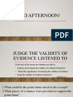 Judge The Validity of Evidence Listened To