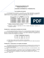 Programación dinámica determinística y probabilística: problemas de inversión, mochila e inventario