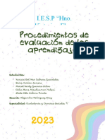 Informe - Procedimientos de Evaluación de Los Aprendizajes CC