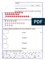 Avaliação de Matemática 3 Ano