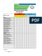 Classroom Tracking Form