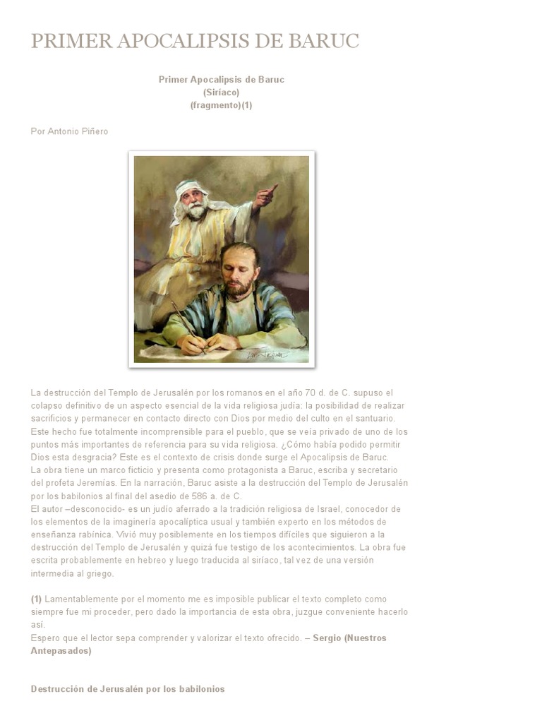 2 BARUC - (Primer Apocalipsis de Baruc) Siriaco | PDF | Libro de ...