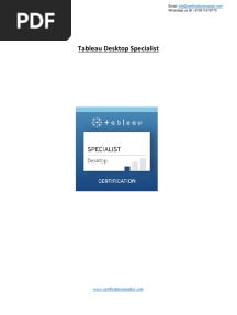 Tableau Desktop Specialist