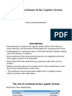 SCM 310 The Role of Warehouse in The Logistics System 1