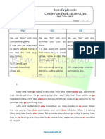 7º Ano Ficha Sobre Desportos (Soluções)