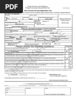 Non Immigrant Visa Application FA Form 2