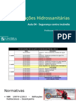 Instalações Hidrossanitárias - aula 04 - incendio