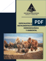 Especialistas en geofísica, instrumentación geotécnica y ambiental