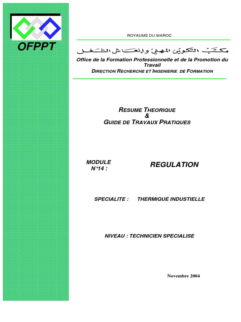 Module 14 : Régulation Thermique OFPPT | PDF | Soupape | Chaleur