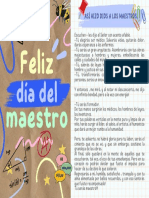 Tarjeta Feliz Día Del Maestro Papel Café