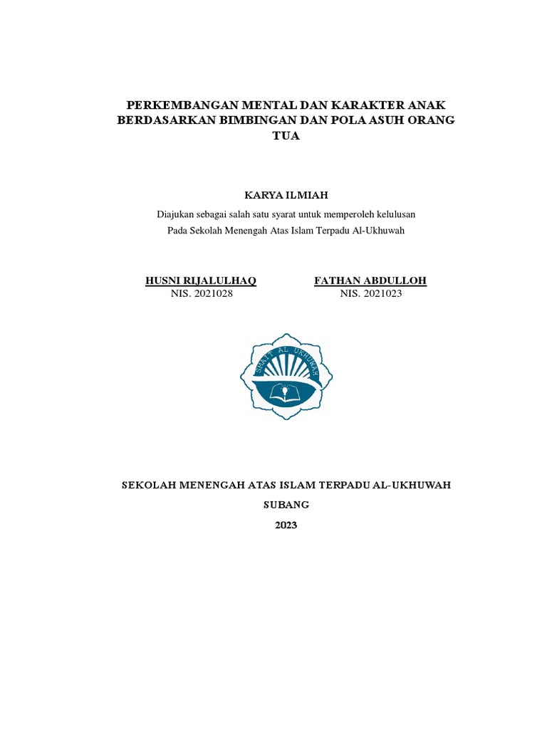 Karya Tulis Ilmiah Fathan A. & Husni R. | PDF