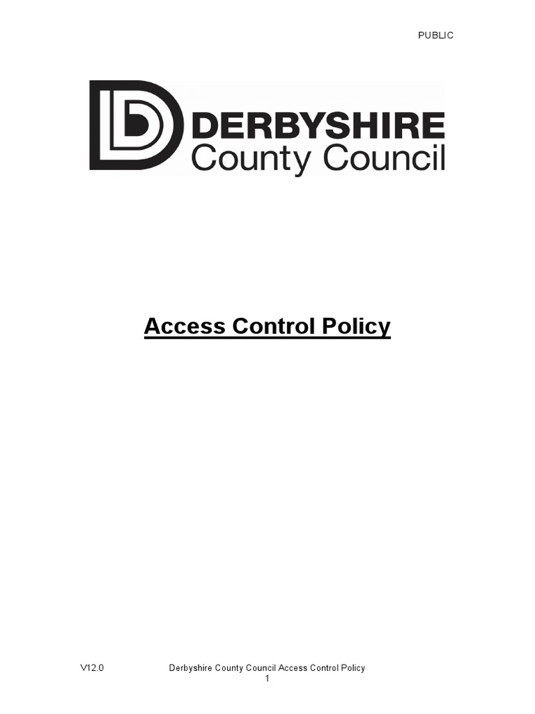 Access Control Policy PDF Information Security Access Control