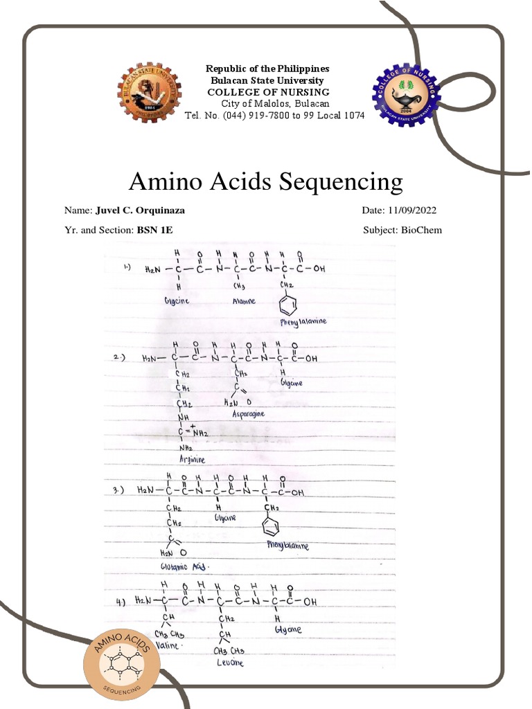 Amino Acids Sequencing | PDF