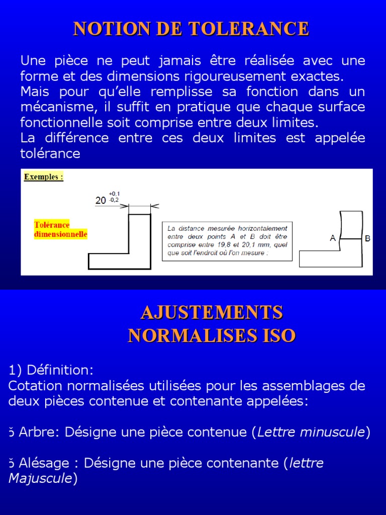 Tolérances et ajustements ISO en mécanique | PDF