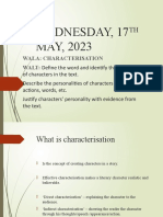 WK 4 Year 8 Characterisation