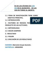 Actitudes de los jóvenes hacia el aborto en Los Alcarrizos