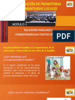 Formación de Promotoras Comunitarias Locales: Relaciones Familiares y Corresponsabilidad