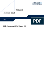 Mark Scheme (Results) January 2008: GCE Chemistry (6246) Paper 1A