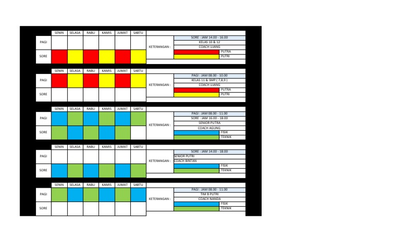 Jadwal Latihan | PDF