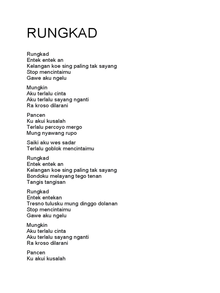 Rungkad | PDF