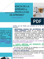 PROCEDENCIA DE LA VÍA DE APREMIO Clase