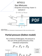 Gas Mixtures, Lecture 2