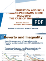 Making Education and Skill Training Program More Inclusive: The Case of Thailand (Presentation)