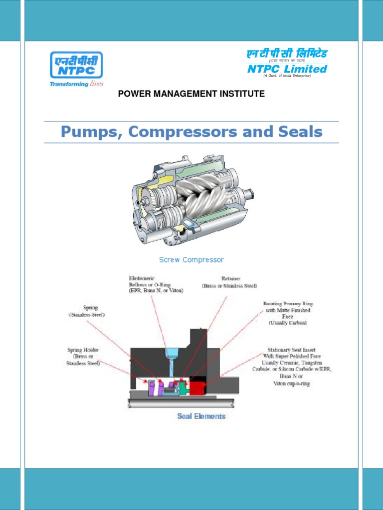 Pumps, Compressors, and Seals Overview | PDF | Pump | Pressure Measurement