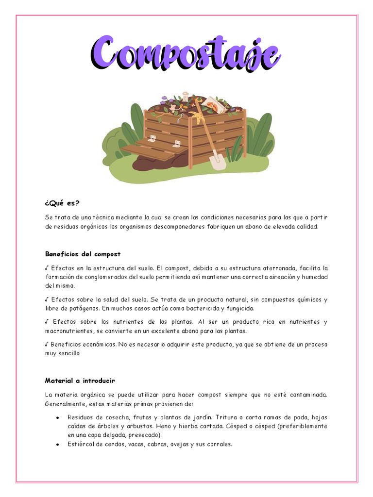 Actividades de Compostaje para Niños | PDF | Ciencia y matemáticas ...