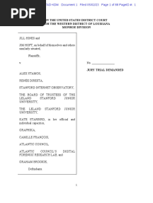 The Gateway Pundit Lawsuit Against EIP, Stanford Internet, Graphika, Atlantic Council, 2023-05-02 - Hines v. Stamos - Complaint - Final