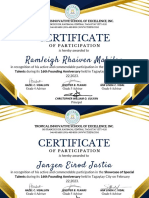 Grade 5 Certificates