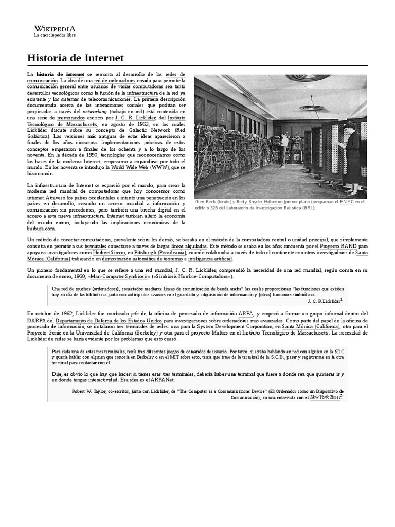 Evolución de Internet: 1958-2009 | PDF | Red mundial | Internet y web