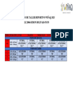 HORARIO DE TALLER DEPORTIVO WIÑAQ 2023 Actualizado