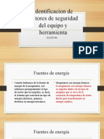 Identificacion de Factores de Seguridad Del Equipo y Herramientas